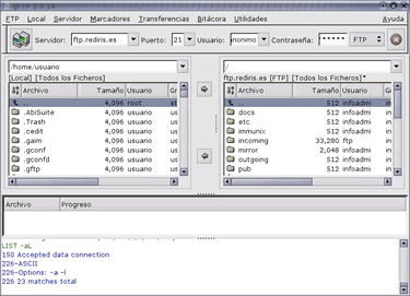 Tranferencia de ficheros FTP